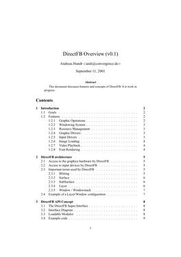 Directfb Overview (V0.1)