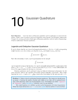 Gaussian Quadrature