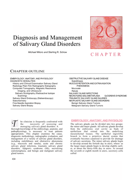 20 Diagnosis and Management of Salivary Gland Disorders