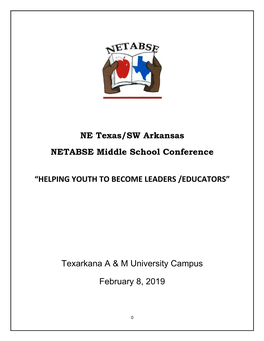 NE Texas/SW Arkansas NETABSE Middle School Conference