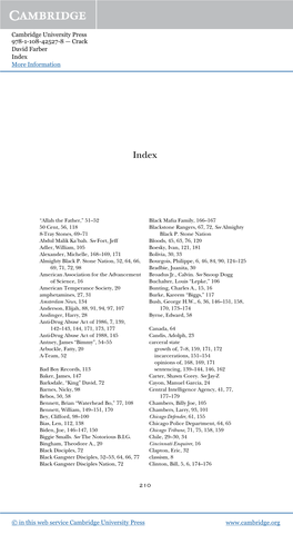 Cambridge University Press 978-1-108-42527-8 — Crack David Farber Index More Information