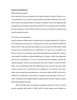 Supplementary Methods RNF2 Expression