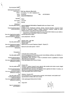 Curriculum Assessore Moschella Antonino