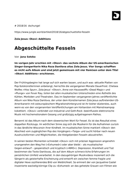 Abgeschüttelte Fesseln