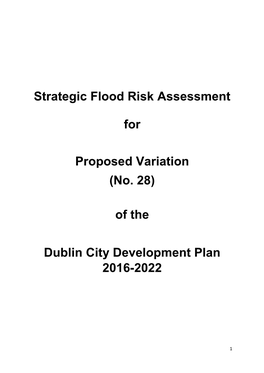 Strategic Flood Risk Assessment For