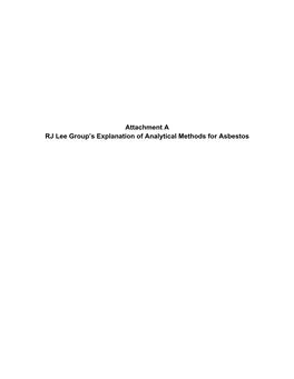 RJLG Explanation of Analytical Methods for Asbestos