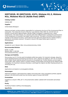 Usbiological Datasheet