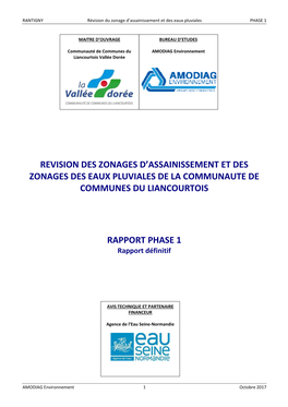 RANTIGNY Révision Du Zonage D’Assainissement Et Des Eaux Pluviales PHASE 1