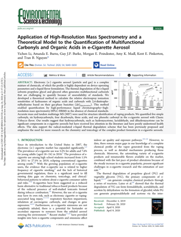 Application of High-Resolution Mass Spectrometry and a Theoretical