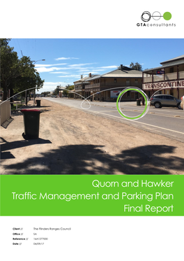 Quorn and Hawker Traffic Management and Parking Plan Final Report