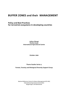 BUFFER ZONES and Their MANAGEMENT