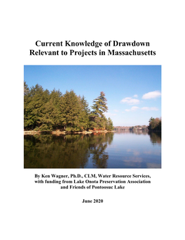 Current Knowledge of Drawdown Relevant to Projects in Massachusetts