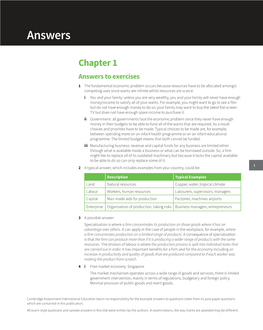 Cambridge International AS & a Level Economics Workbook Answers.Pdf