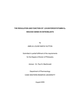 2D3-Induced Genes in Osteoblasts