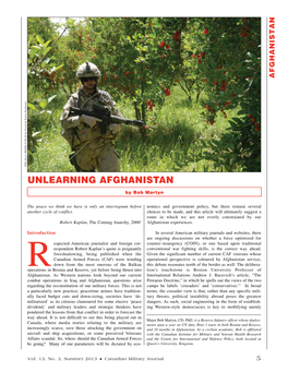 Unlearning Afghanistan
