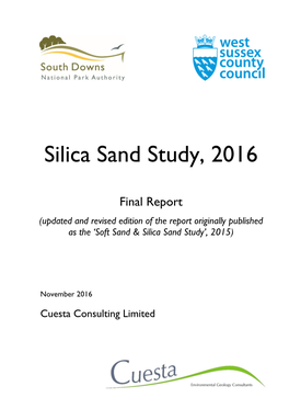 Silica Sand Study, 2016