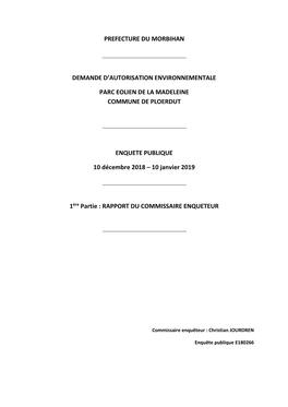 Prefecture Du Morbihan Demande D'autorisation