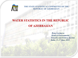 Statistical Indicators of Azerbaijan