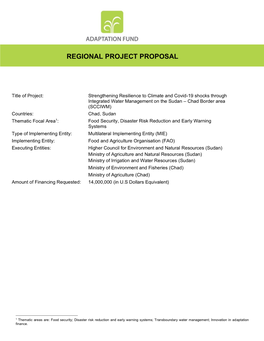 Regional Project Proposal