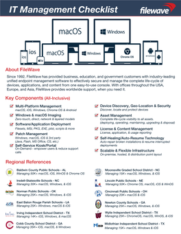 IT Management Checklist