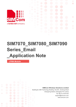 SIM7070 SIM7080 SIM7090 Series Email Application Note