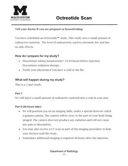 Octreotide Scan