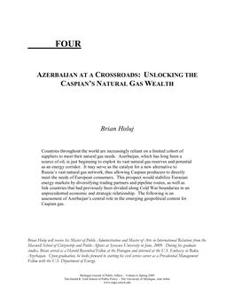 Azerbaijan at a Crossroads: Unlocking the Caspian’S Natural Gas Wealth