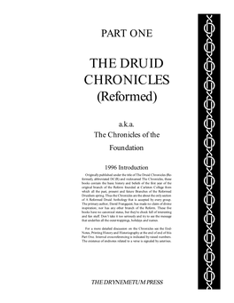 THE DRUID CHRONICLES (Reformed)