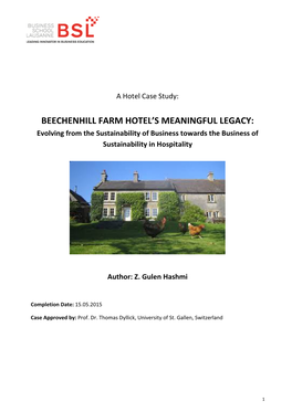 Beechenhill Farm Hotel's Meaningful Legacy