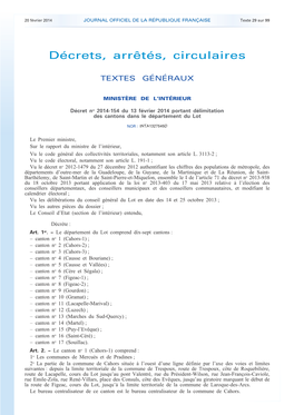 JOURNAL OFFICIEL DE LA RÉPUBLIQUE FRANÇAISE Texte 29 Sur 99