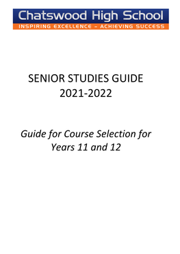 Senior Studies Guide 2021-2022
