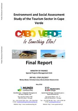 Environment and Social Assessment Study of the Tourism Sector in Cape Verde 2