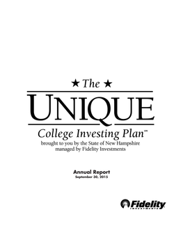 UNIQUE Annual Report, Dated September 30, 2015