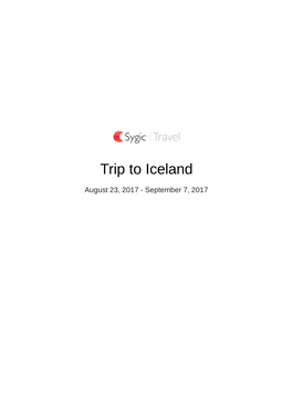 Trip to Iceland