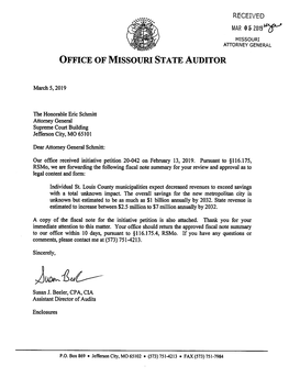 Office of Missouri State Auditor Iuok