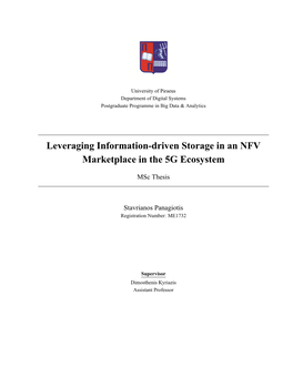 Leveraging Information-Driven Storage in an NFV Marketplace in the 5G Ecosystem