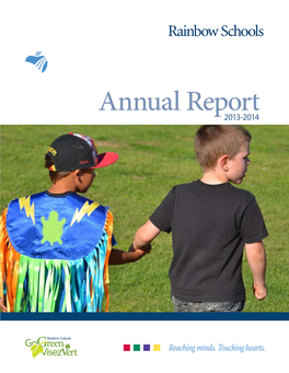 Annual Report2013-2014 Rainbow Schools Annual Report Welcome to 2013-2014 Rainbow Schools