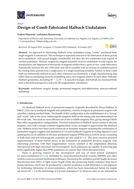Design of Comb Fabricated Halbach Undulators