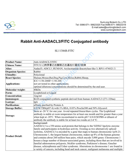 Rabbit Anti-AADACL3/FITC Conjugated Antibody