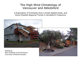 The High-Wind Climatology of Vancouver and Abbotsford