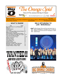 The Orange Spiel Page 1 June 2021