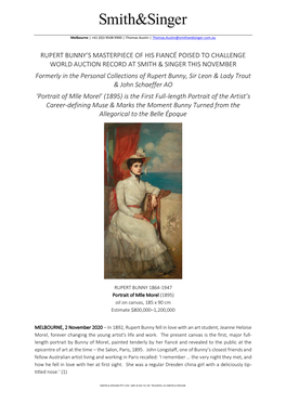 In 1892, Rupert Bunny Fell in Love with an Art Student, Jeanne Heloise Morel, Forever Changing the Young Artist's Life and Work