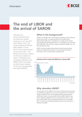 The End of LIBOR and the Arrival of SARON