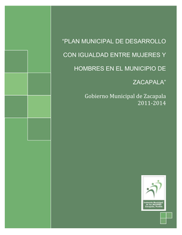 Diseño De Políticas Públicas Con Perspectiva De Género Para El Municipio De Zacapala, Puebla