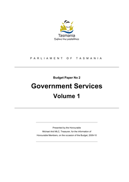 2009-10 Budget Paper No 2 Volume 1