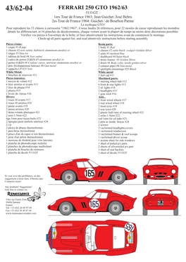 Ferrari 250 Gto 1962/63