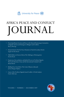 Africa Peace and Conflict Journal