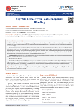 68Yr Old Female with Post Menopausal Bleeding