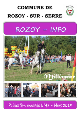 Commune De ROZOY SUR SERRE Est Heureuse De Vous Accueillir Aussi Nombreux À Cette Réception Organisée À L’Occasion D’Une Inspection