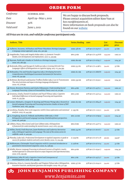 Discount Order Form (PDF)